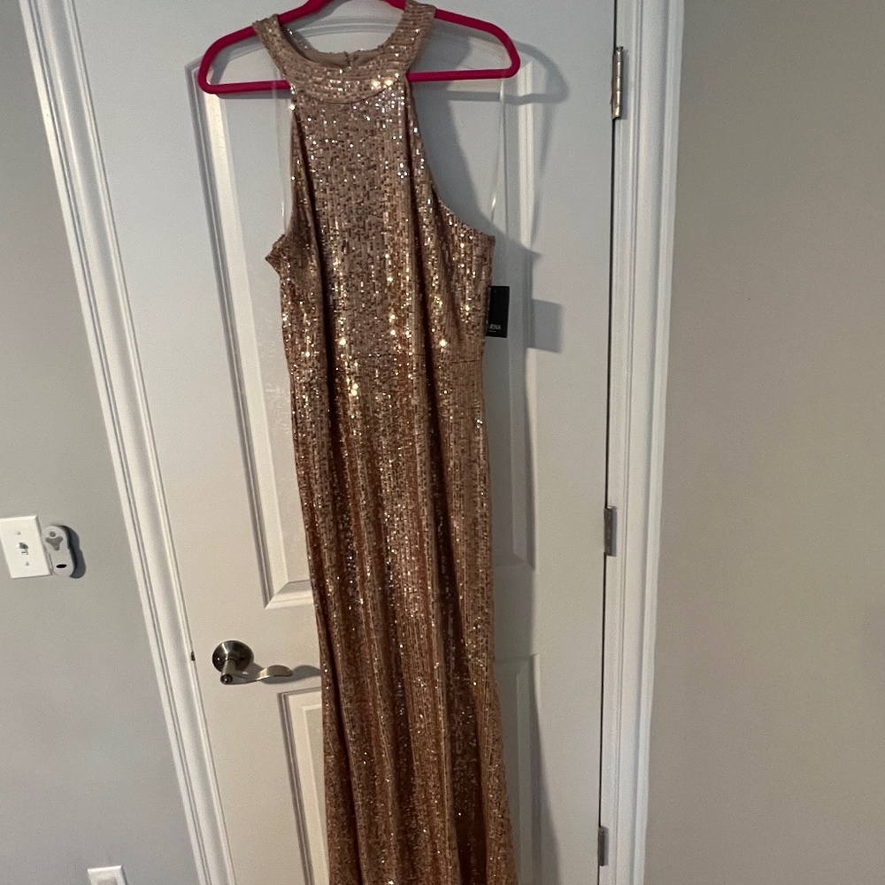 NWT- Rose Gold Evening Gown Size 16